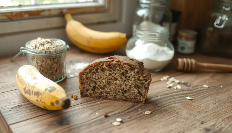 Cake banane sain et léger sans sucre ni beurre