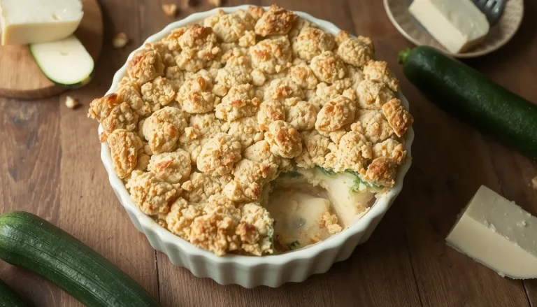 Crumble salé aux courgettes et chèvre : la recette facile et rapide