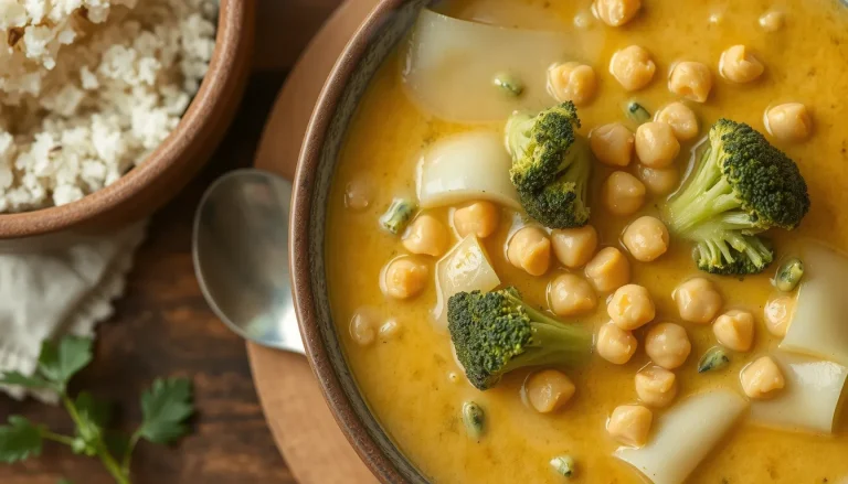 Curry brocolis pois chiches : la recette facile et rapide