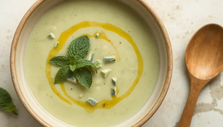 Gaspacho de courgettes menthe : la recette rapide et fraîche