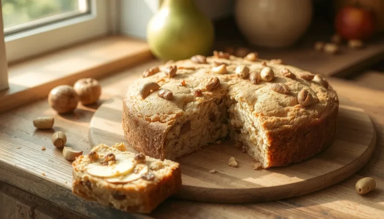 Gâteau aux pommes et noisettes moelleux et facile