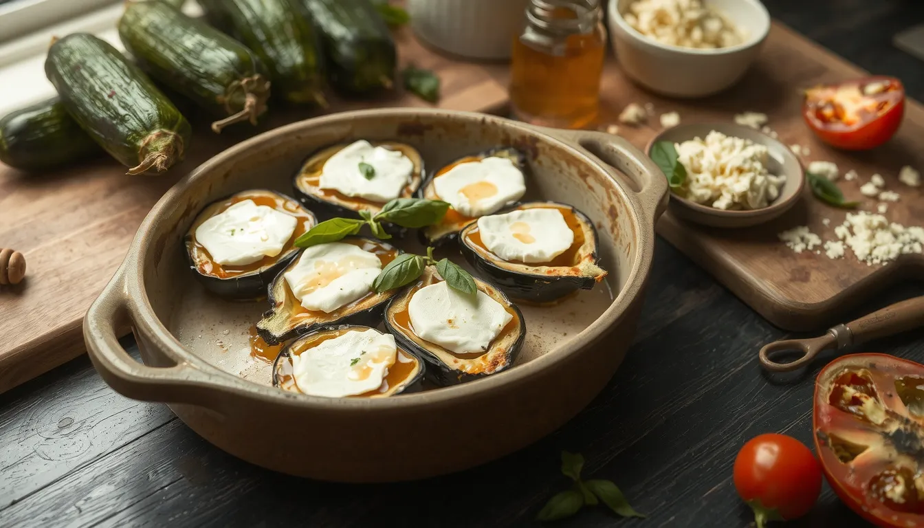aubergine chevre au four