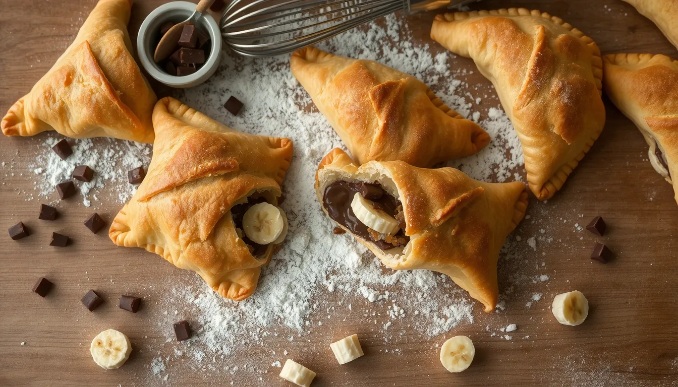 banane chocolat pate feuilletée