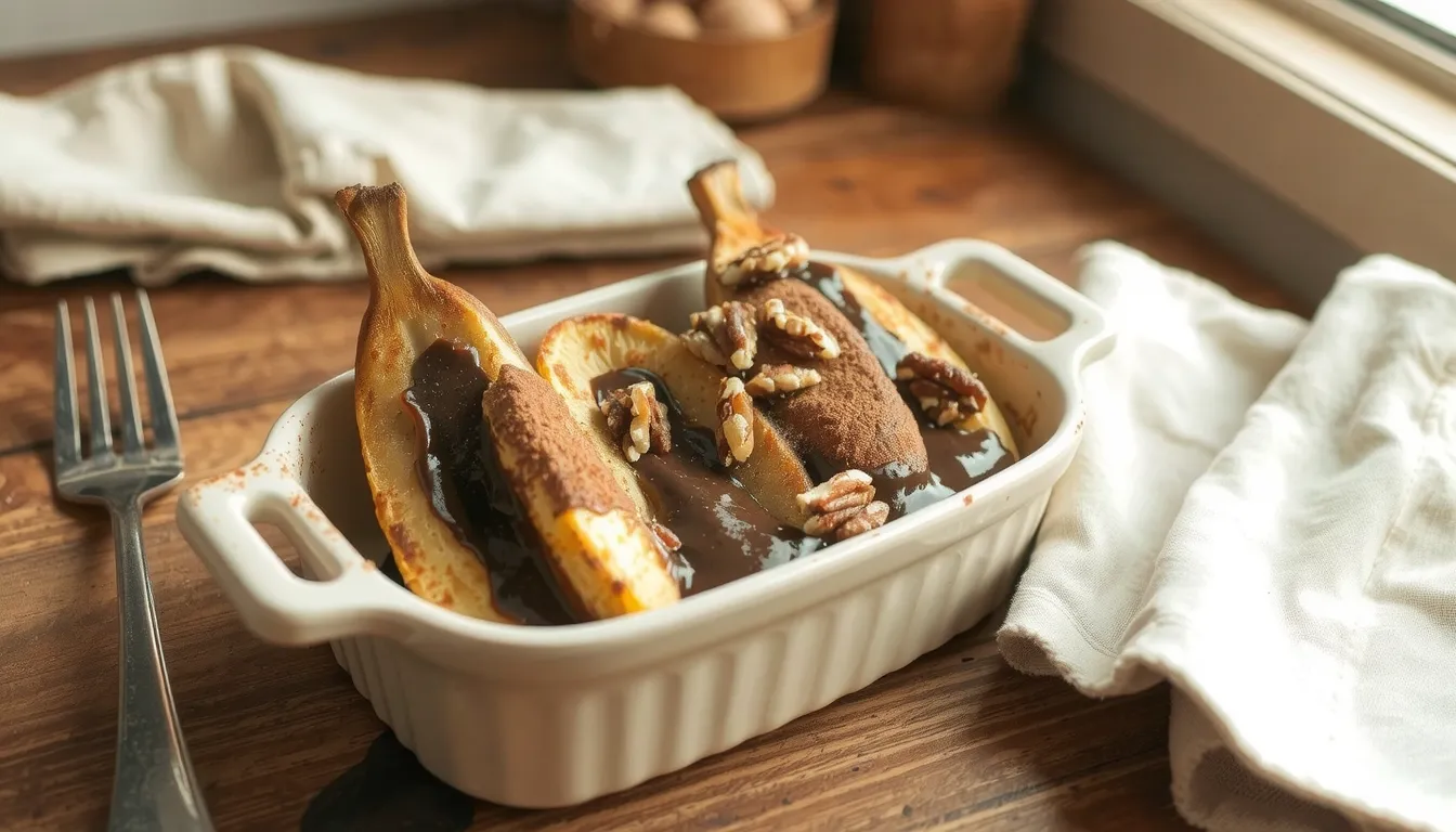 banane chocolat au four