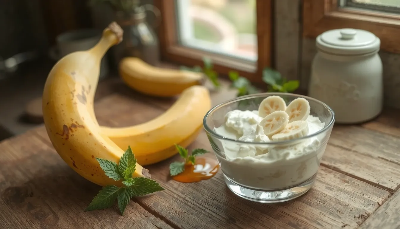 banane et fromage blanc